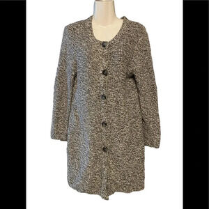 Talbots Wool Cashmere Rabbit Hair Blend Long Line Cardigan Sweater